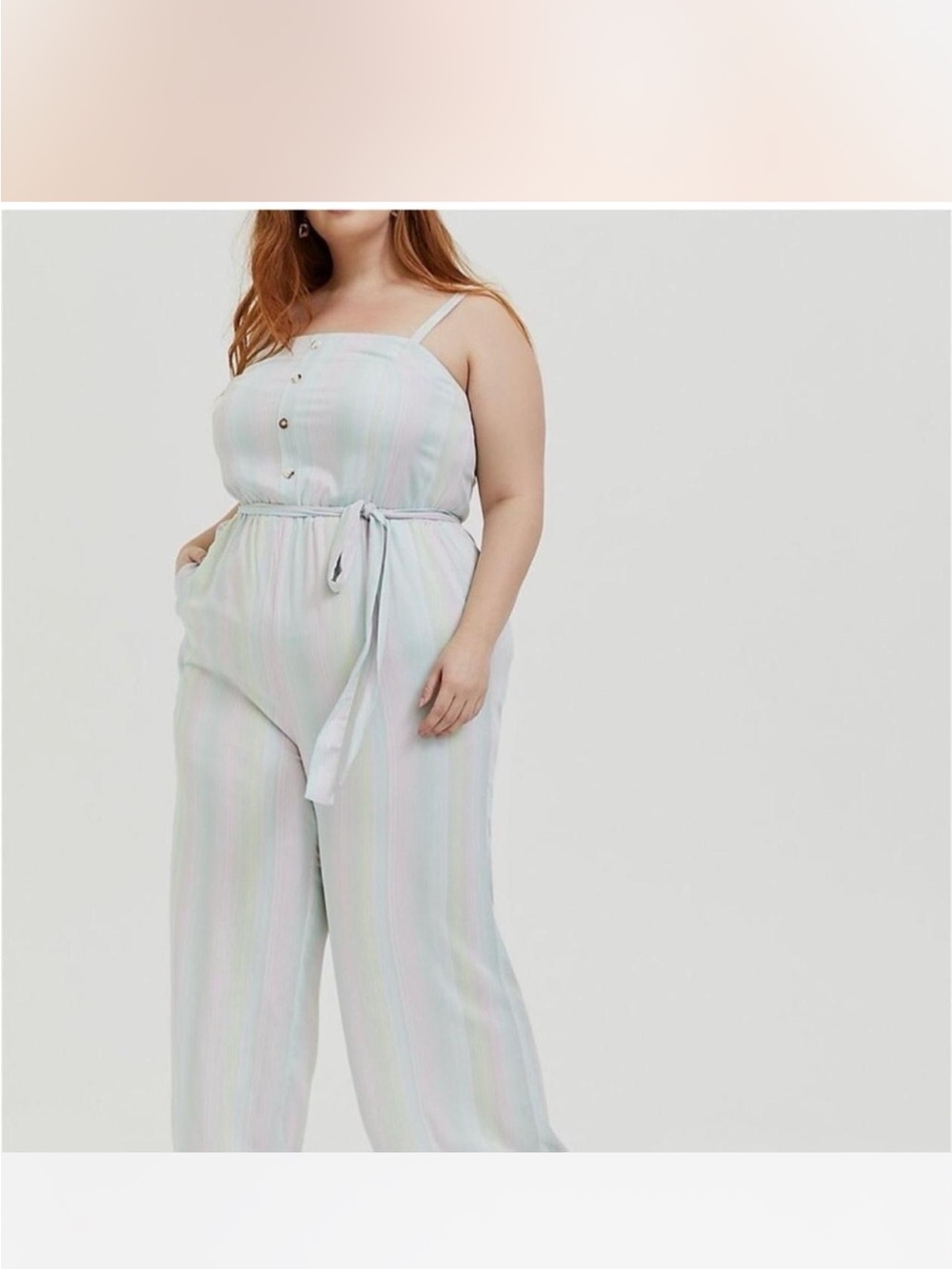 Her Universe Pastel Multicolor Striped Sleeveless Jumpsuit